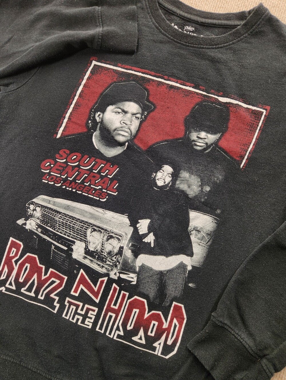 Phicos Boyz n the Hood Black Graphic Crewneck Pullover Sweatshirt Men's M